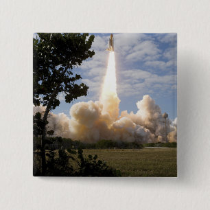 Badge Carré 5 Cm Space Shuttle Atlantis lève sur 19