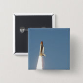Badge Carré 5 Cm Space Shuttle Atlantis se lève sur 11 (Devant & derrière)