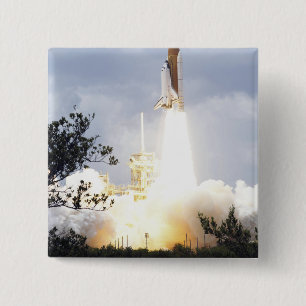 Badge Carré 5 Cm Space Shuttle Atlantis se lève sur 4