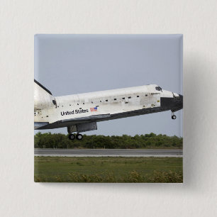 Badge Carré 5 Cm Space Shuttle Discovery approche l'atterrissage 4