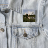 Badge Carré 5 Cm Space Shuttle Endeavor se lève sur 7 (En situation)