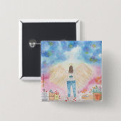 Badge Carré 5 Cm Special Neighbor in Need Pin (Devant & derrière)