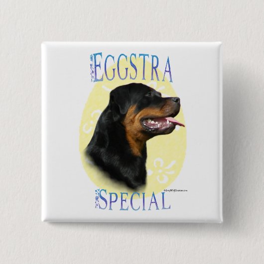 Badge Carré 5 Cm Spécial Rottweiler Eggstra (Devant)