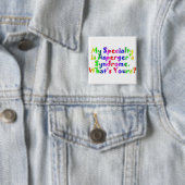 Badge Carré 5 Cm Spécialité d'Asperger (En situation)