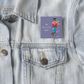 Badge Carré 5 Cm Spectacle de ballet de danse de Casse-Noisette Fél (En situation)