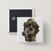 Badge Carré 5 Cm Spessartite dans Matrix (Devant & derrière)