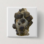 Badge Carré 5 Cm Spessartite dans Matrix (Devant)