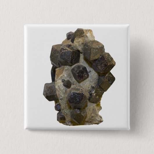 Badge Carré 5 Cm Spessartite dans Matrix (Devant)