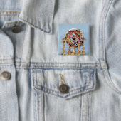 Badge Carré 5 Cm Sphère armillaire (En situation)