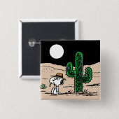 Badge Carré 5 Cm Spike dans un désert illuminé par la Lune (Devant & derrière)