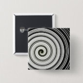 Badge Carré 5 Cm spirale noire et blanche (Devant & derrière)