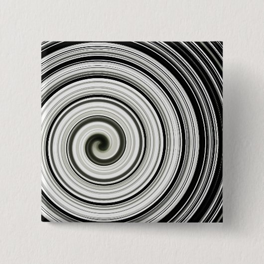 Badge Carré 5 Cm spirale noire et blanche (Devant)