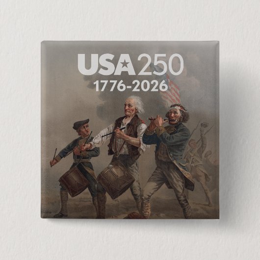 Badge Carré 5 Cm Spirit of 76 - America's 250th Anniversary (Devant)