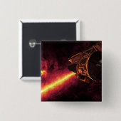 Badge Carré 5 Cm Spitzer vu contre le ciel infrarouge (Devant & derrière)