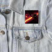 Badge Carré 5 Cm Spitzer vu contre le ciel infrarouge 2 (En situation)