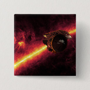 Badge Carré 5 Cm Spitzer vu contre le ciel infrarouge 2