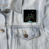 Badge Carré 5 Cm Spokes Petra Gliff Square Button (En situation)