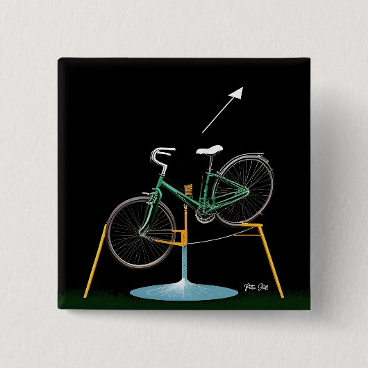 Badge Carré 5 Cm Spokes Petra Gliff Square Button (Devant)