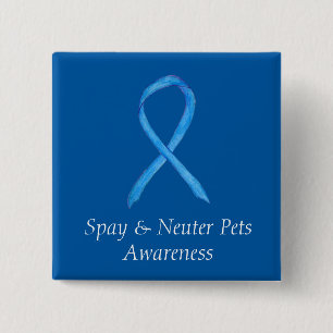 Badge Carré 5 Cm Spy/Neuter Pets Sensibilisation Ruban Personnalisé
