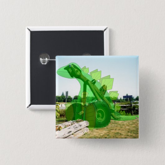 Badge Carré 5 Cm Squelette industriel (Devant & derrière)