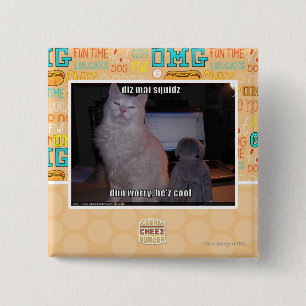 Badge Carré 5 Cm squidz de l'AMI de diz