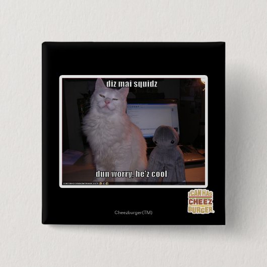 Badge Carré 5 Cm squidz de l'AMI de diz (Devant)