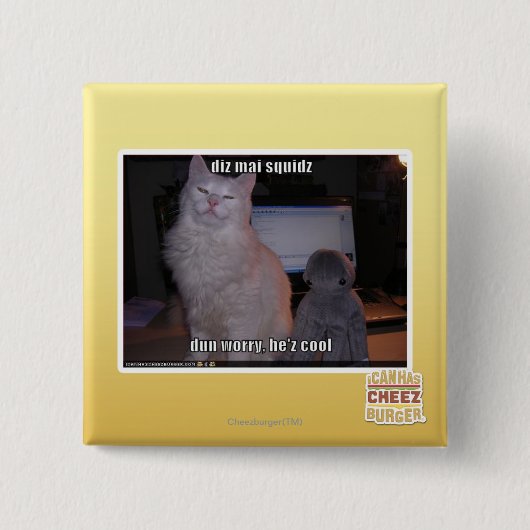 Badge Carré 5 Cm squidz de l'AMI de diz (Devant)