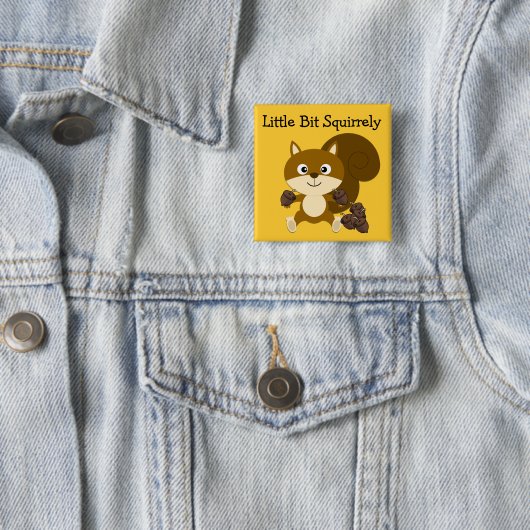 Badge Carré 5 Cm Squirrely (En situation)