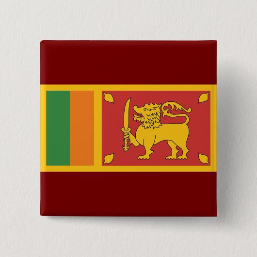 Badge Carré 5 Cm Sri Lanka National Flag Lion Symbol (Devant)