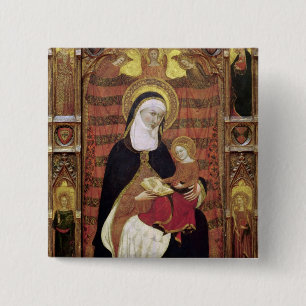 Badge Carré 5 Cm St Anne et la Vierge