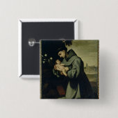 Badge Carré 5 Cm St Anthony de Padoue (Devant & derrière)