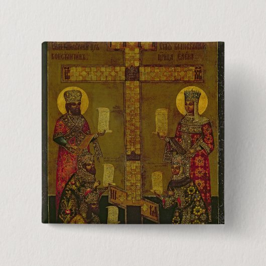 Badge Carré 5 Cm St Constantine et Ste.Hélène (Devant)