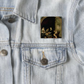 Badge Carré 5 Cm St Elizabeth de la Hongrie (En situation)