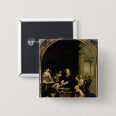 Badge Carré 5 Cm St Elizabeth de la Hongrie (Devant & derrière)