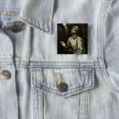Badge Carré 5 Cm St Francis d'Assisi (En situation)
