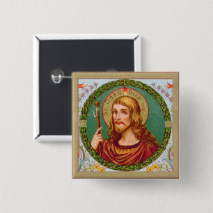 Badge Carré 5 Cm St. Jacques le Majeur (JMAS 04)