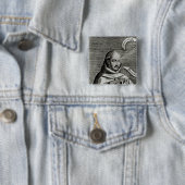 Badge Carré 5 Cm St John de la croix, détail (En situation)