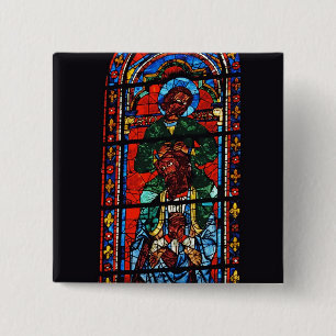Badge Carré 5 Cm St John l'évangéliste montant les épaules d'Ez