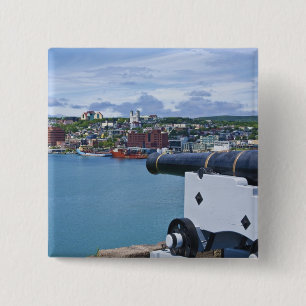 Badge Carré 5 Cm St. John's, Terre-Neuve, Canada, le front de mer