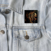 Badge Carré 5 Cm St Joseph, le charpentier (En situation)