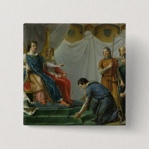 Badge Carré 5 Cm St Louis Pardonning Mauclerc