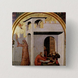 Badge Carré 5 Cm St Louis Toulouse apparaissant au malade de chevet