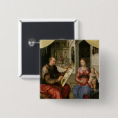 Badge Carré 5 Cm St Luke peignant la Vierge, c.1545 (Devant & derrière)