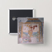 Badge Carré 5 Cm St Michael (fresque) (Devant & derrière)