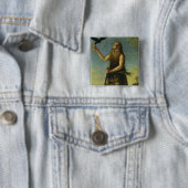 Badge Carré 5 Cm St Onuphrius (huile sur la toile) (En situation)