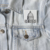Badge Carré 5 Cm St Peter, Rome (En situation)