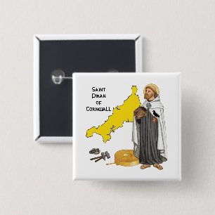 Badge Carré 5 Cm St. Piran (SAE 01), Carte, Ore, Outils et Millston