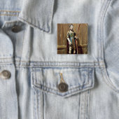 Badge Carré 5 Cm St Rocco (En situation)