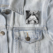 Badge Carré 5 Cm St Thomas Aquinas (En situation)