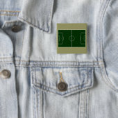 Badge Carré 5 Cm stade de football vert (En situation)